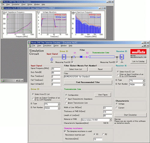 Murata EMI Filter Selection Simulator