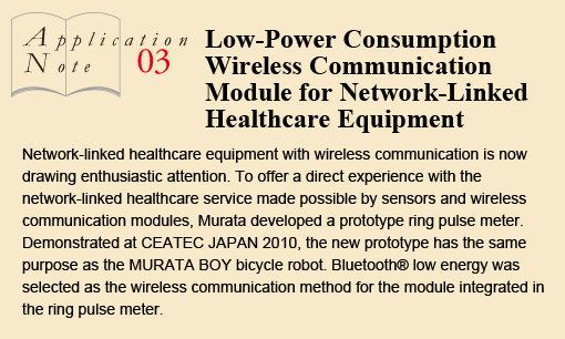application note 3 / Low-Power Consumption Wireless Communication Module for Network-Linked Healthcare Equipment
