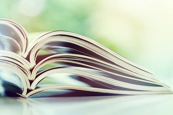 A close up of a book