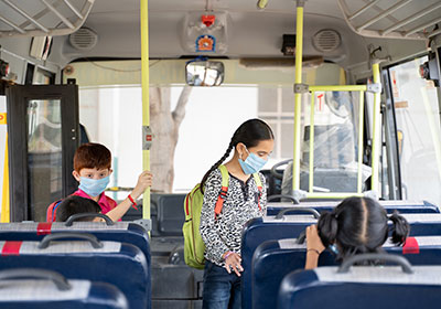 Image of Safety equipment for shuttle buses