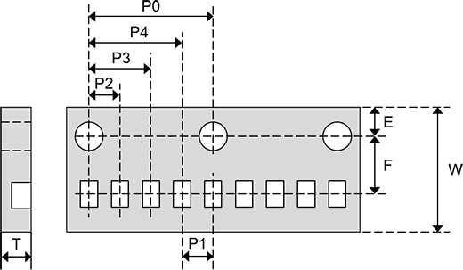 Tape Dimensions W8P1