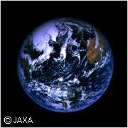Color image of Earth shot by “Hayabusa”