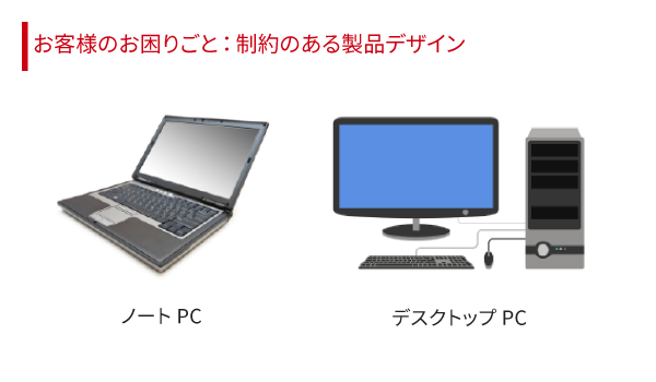 お客様のお困りごと:制約のある製品デザイン