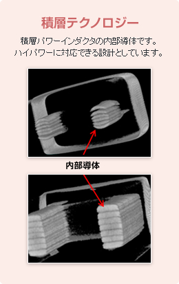 Multilayer Technology This is the inner conductor of a multilayer power inductor. It is designed for high power.