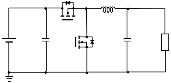 降圧形コンバータの回路図
