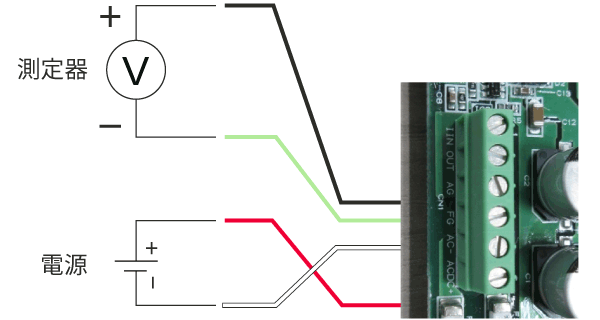 電源を繋ぐだけの図
