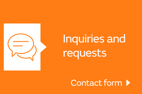 Inquiries and requests Contact form.