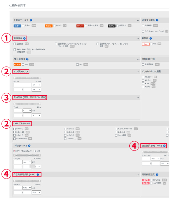高周波インダクタの選択の仕方を教えてください。